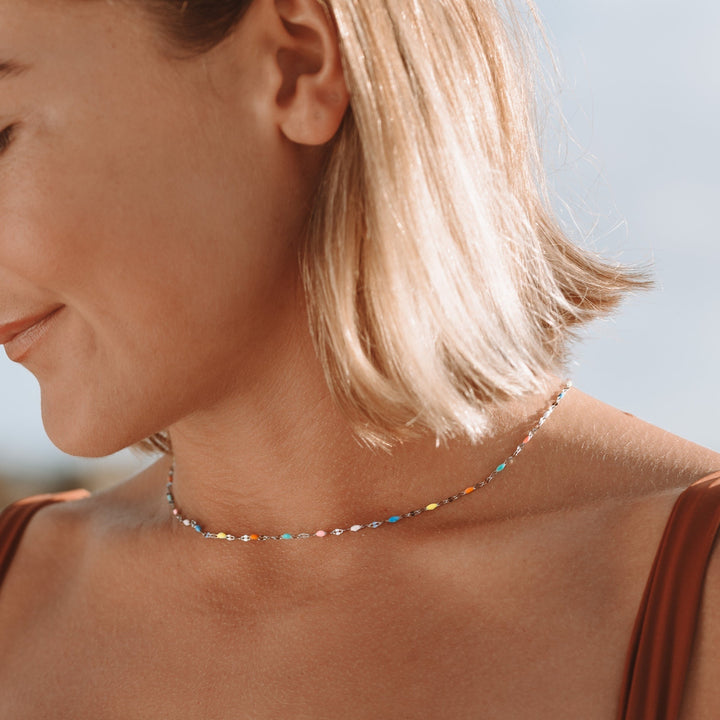 BowLift | Rainbow choker necklace for everyday use