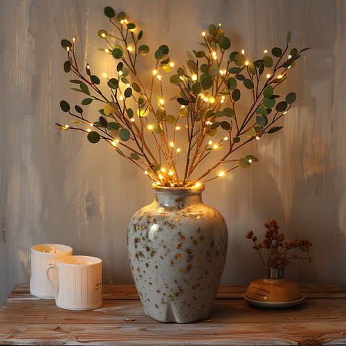 BowLift | LumiVista Magical Olive Branch Light String - 70 cm Elegance