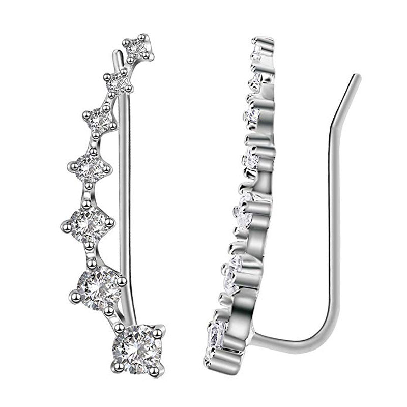 BowLift | Glamour | Shiny Zircon 925 Sterling Silver Earring