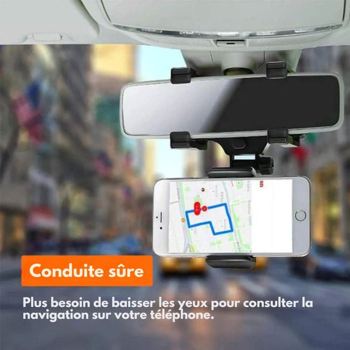 BowLift | Rearview Mirror Phone Mount for Safe & Comfortable Driving