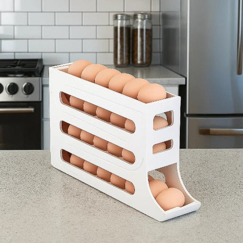 BowLift | Egg storage box with large capacity and roll design for 30 eggs