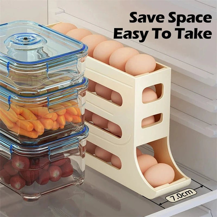BowLift | Egg storage box with large capacity and roll design for 30 eggs