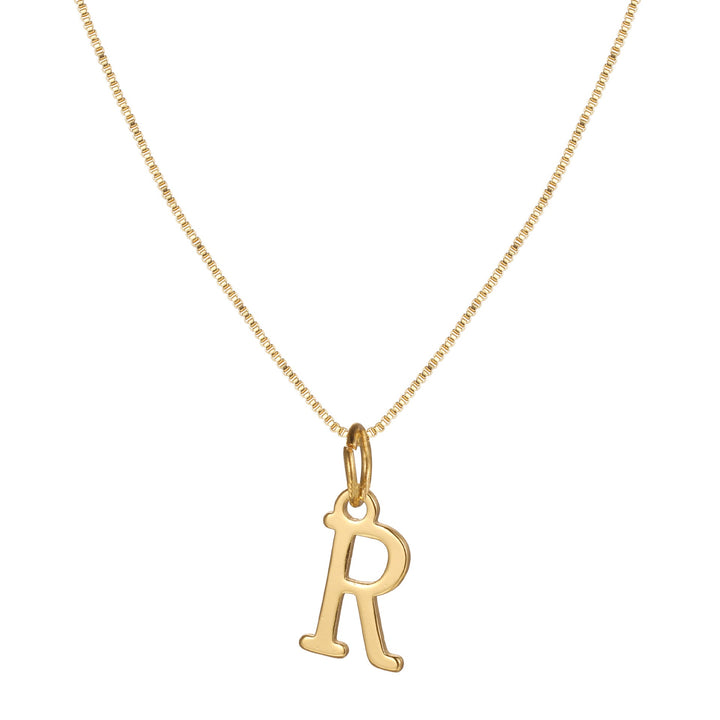 BowLift | 14k Minimal Serif Initial Necklace