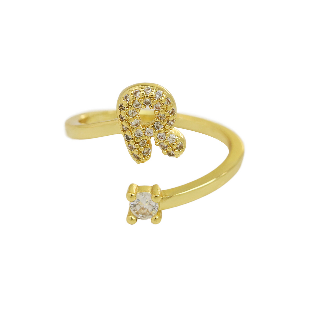 BowLift | Dainty Bubble Diamond Wrap Initial Ring