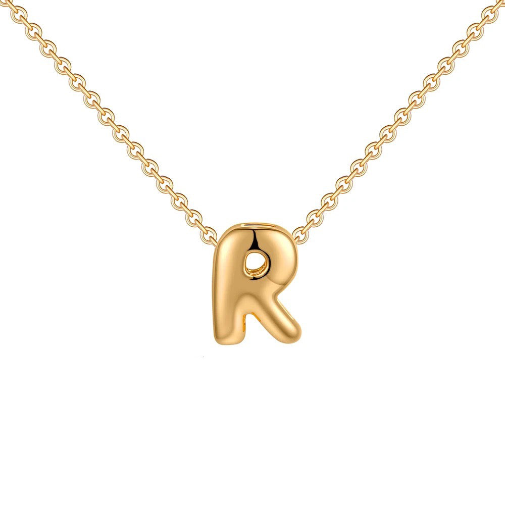 BowLift | Dainty Bubble Letter Initial Necklace