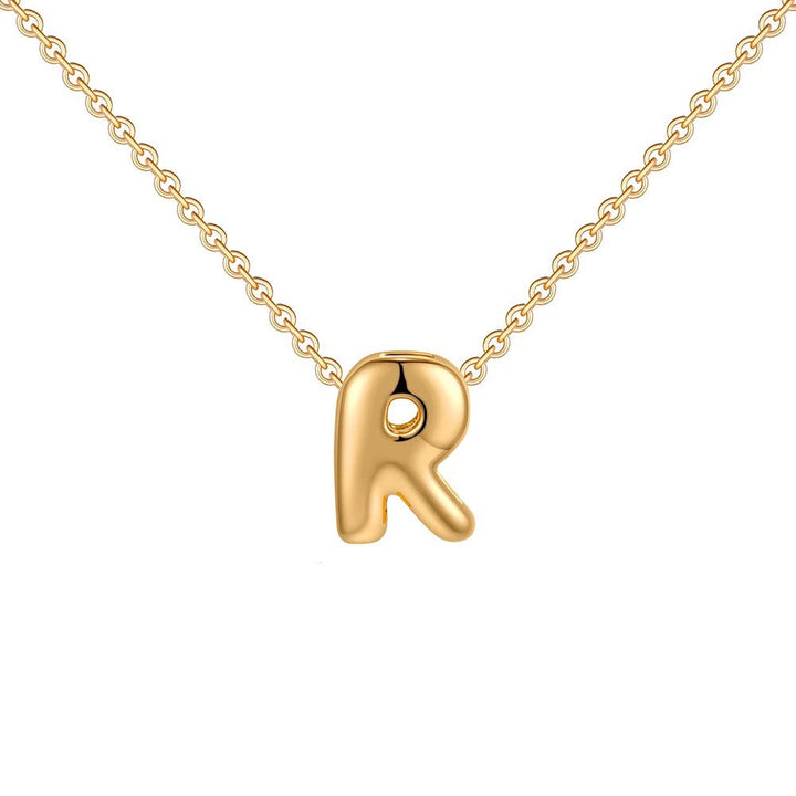 BowLift | Dainty Bubble Letter Initial Necklace