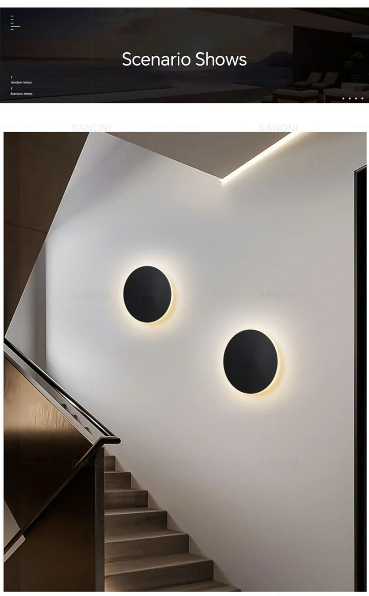 BowLift | Lumeo LED Wall Lamp Round – Dimmable, 20/30 cm – Touch & Sensor Control