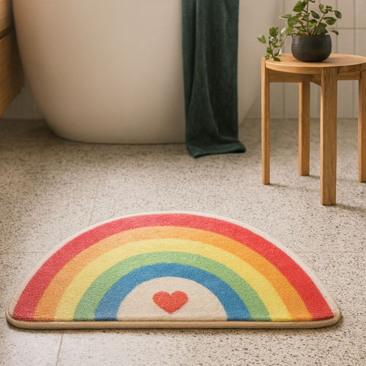 BowLift | Rainbow Glow Half-Moon Bath Mat