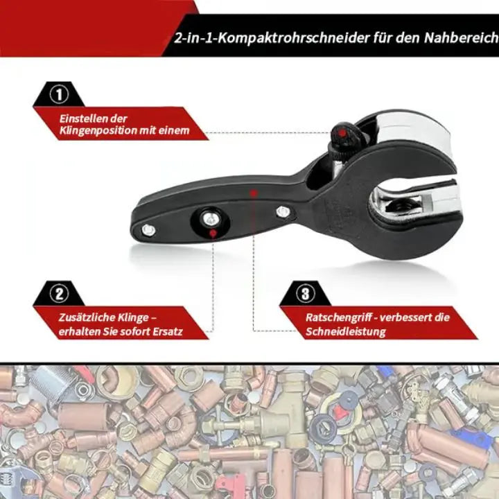 BowLift | Ratchet Pipe Cutter – Precise Cuts for Copper & PVC