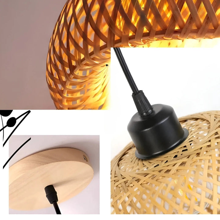 BowLift | Elegant Rattan Pendant Light: Luxury Lighting for Any Space
