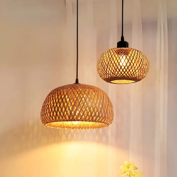 BowLift | Elegant Rattan Pendant Light: Luxury Lighting for Any Space