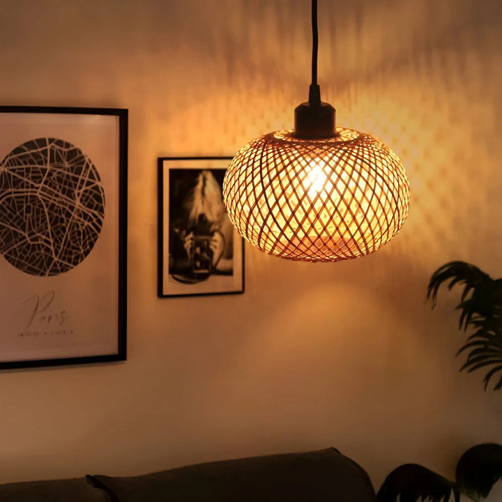 BowLift | Elegant Rattan Pendant Light: Luxury Lighting for Any Space