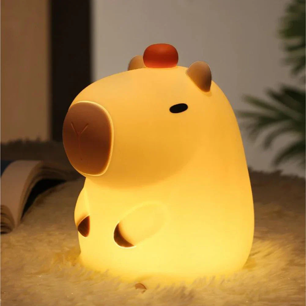 BowLift | Capybara Light - Rechargeable Cartoon Capybara Silicone Night Light with 800mAh Battery