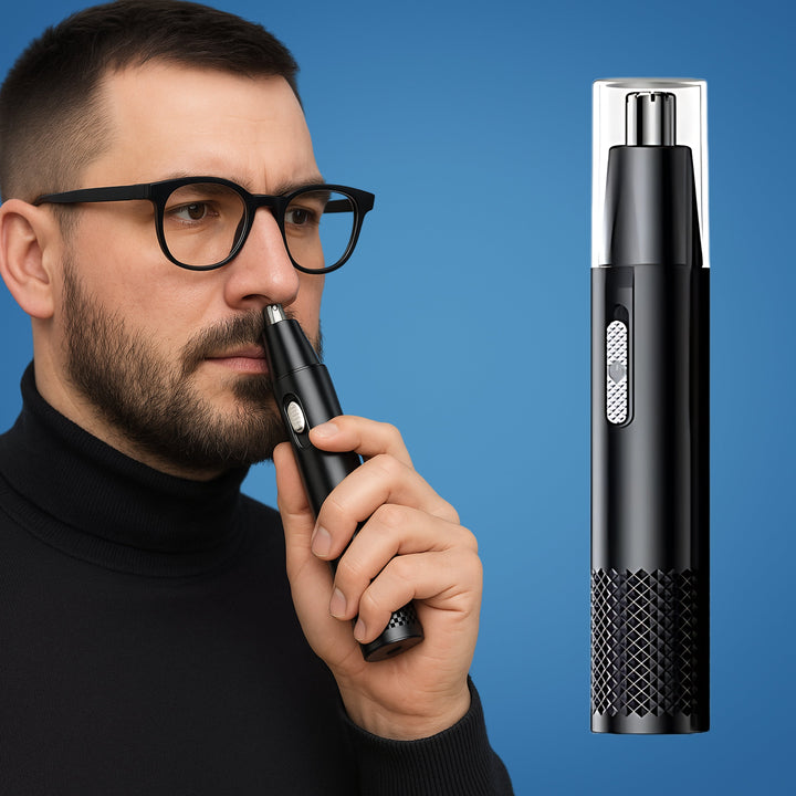 Rechargeable Nose Hair Trimmer – Cordless & Portable – Safe Blades – Trims Nose & Ear Hair – Easy to Clean – For Men & Women Bowlift