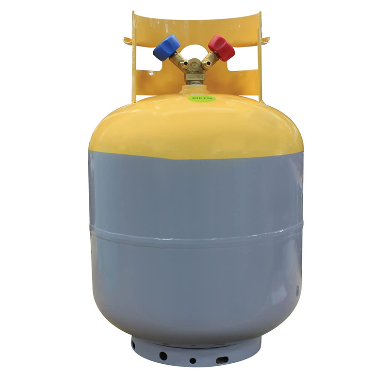 BowLift | Recovery Cylinder Refrigerant Recovery Canister, Collar Design for Easy Operation, 3/4" NPT Opening Powder Coated Pre-Charged Recovery Cylinder HVAC for CFC, HFC, HCFC, 50LB