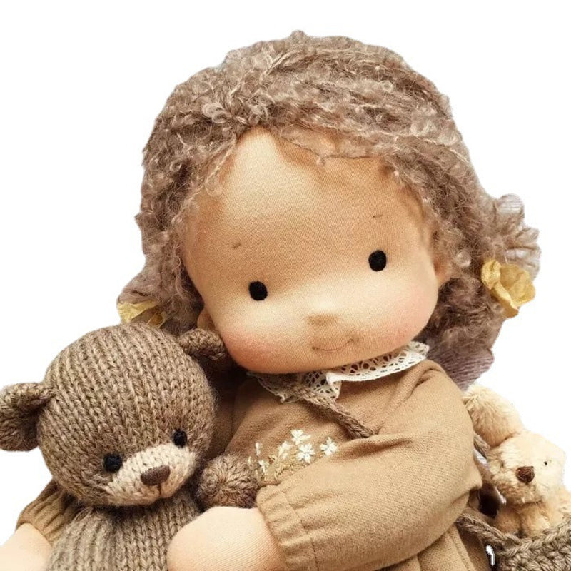 BowLift | Handmade Waldorf doll for creative play – Natural materials, 30 cm