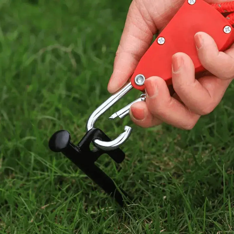 BowLift | Reflective Outdoor Rope Set – With Carabiner, Hooks & Tensioner for Tent & Camping (4 Pieces)