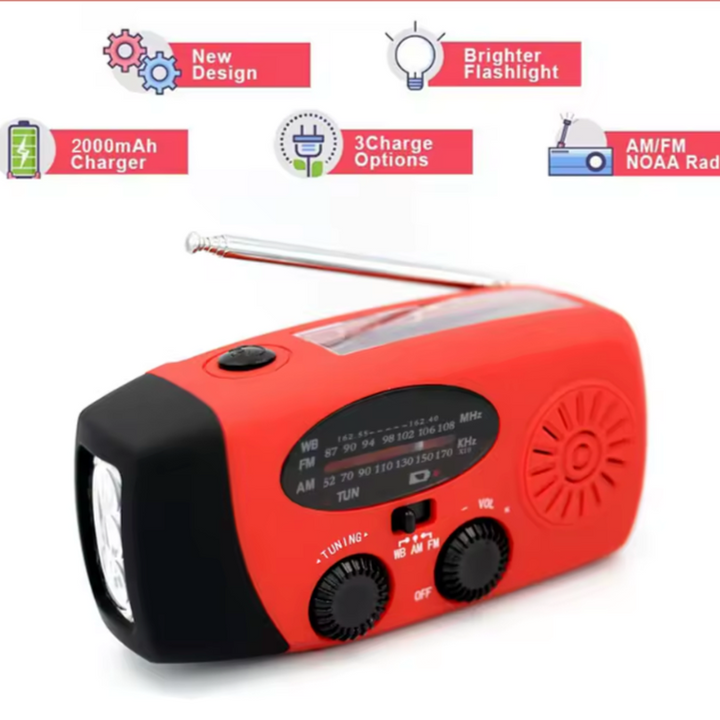 BowLift | Emergency Radio | Solar Hand Crank Power Hub for Camping