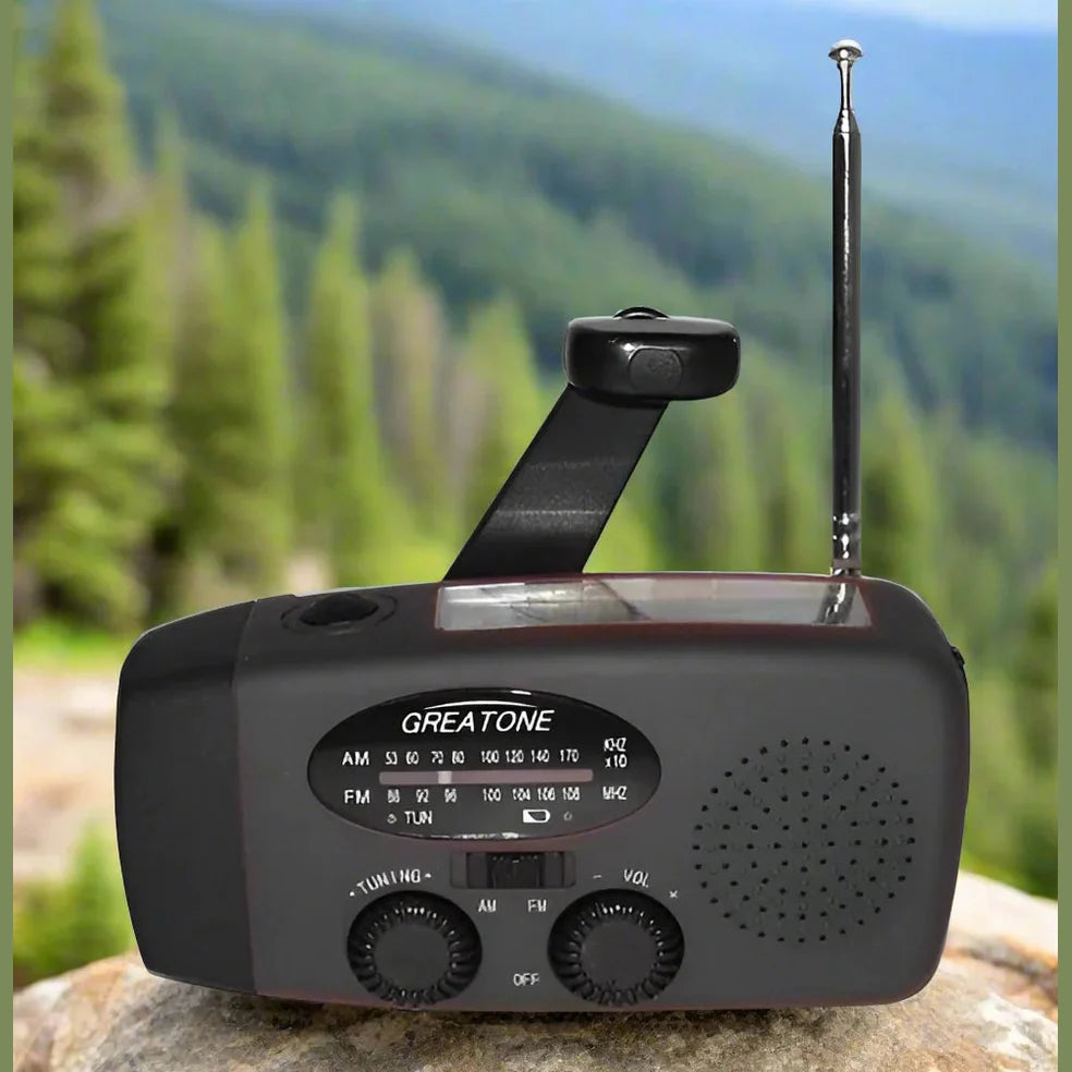 BowLift | Emergency Radio | Solar Hand Crank Power Hub for Camping