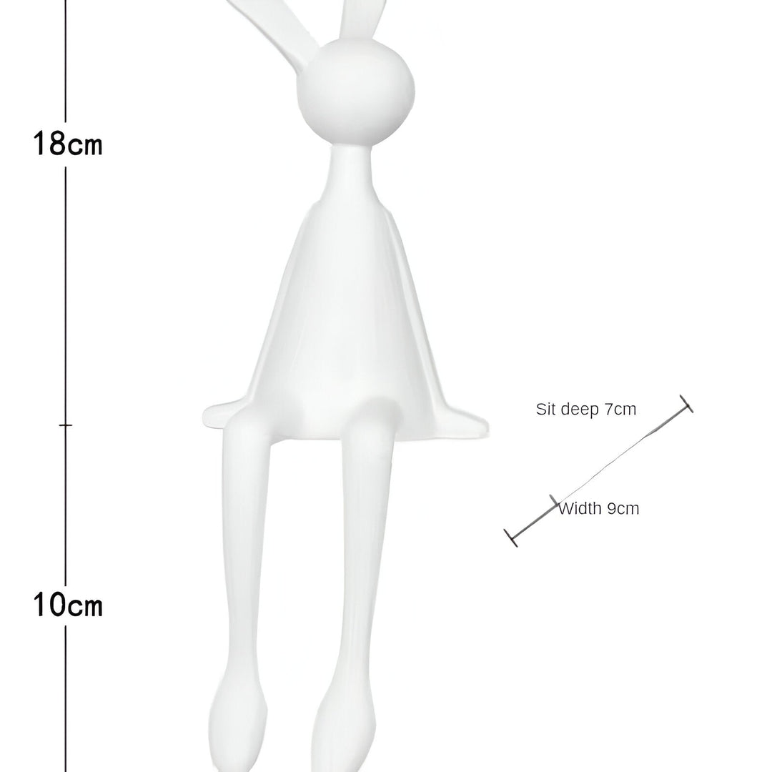 BowLift | ResinLux | Modern Resin Easter Bunny – Black, White, or Blue Sitting Rabbit Decoration