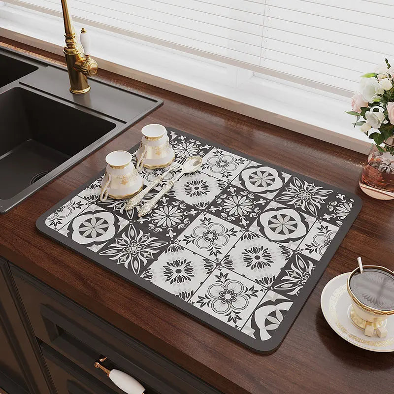 BowLift | Retro-Quick-drying Drain Mat for Kitchen & Counters