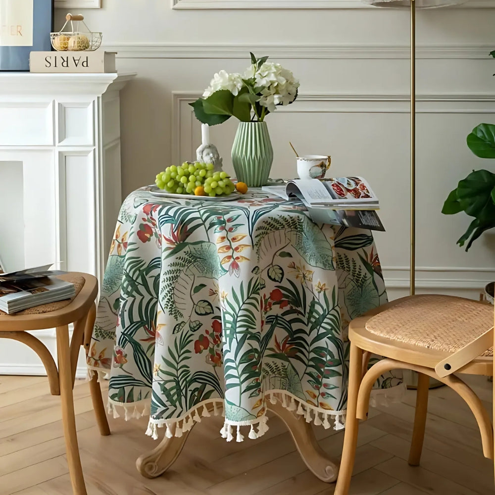 BowLift | Retro Floral Round Table Cloth