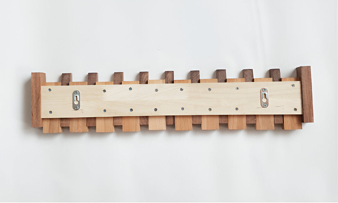 BowLift | RetroHooks - Wooden piano wall shelf with magnetic hooks