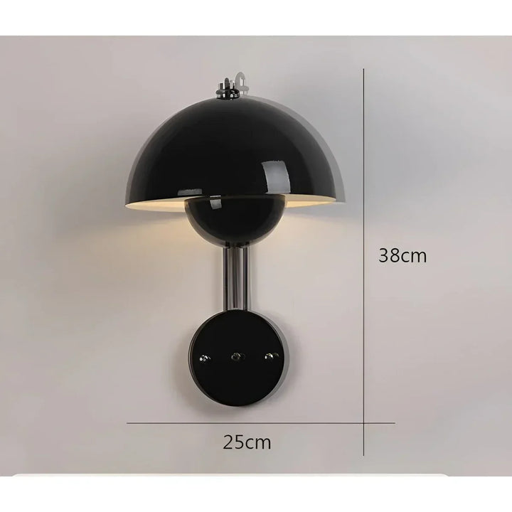 BudLume - Mushroom Light Cozy Scandinavian Wall Lamp Bowlift
