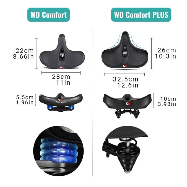 RidEase comfortable, ergonomically shaped bike saddle | Bowlift