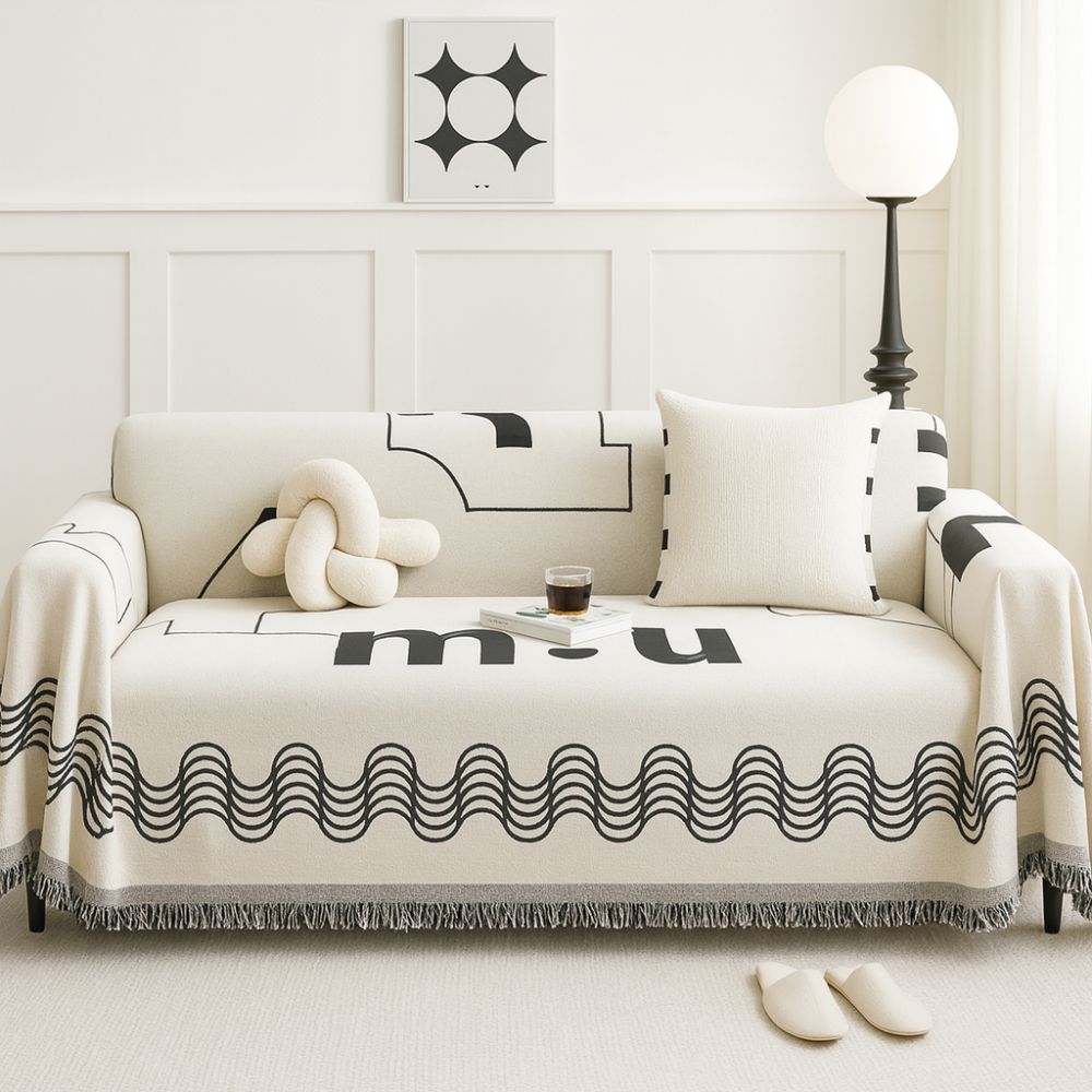 BowLift | Ripple Curve Line Flow Sofa Cover