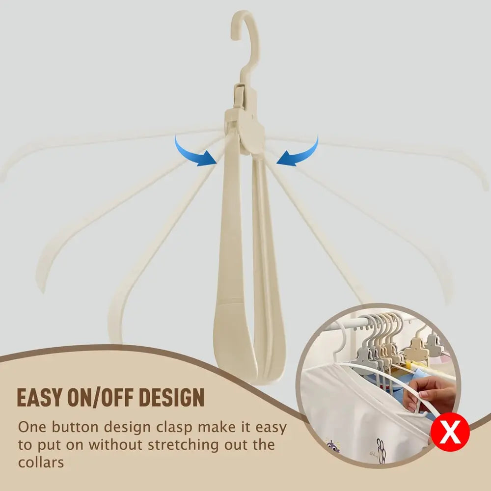 BowLift | Robust foldable clothes hanger with one-button function and crease pRedection