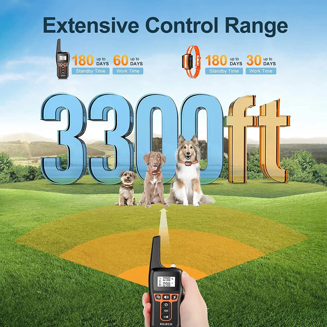 BowLift | Remote-Controlled Dog Training Collar | Rechargeable, Waterproof & 1000m Range for Effective Dog Training