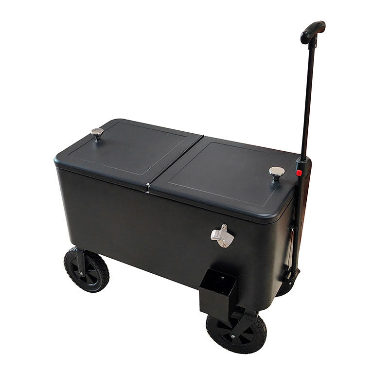 BowLift | Simple Black Insulated Trolley Ice Bucket For Patios, Parties And Pools