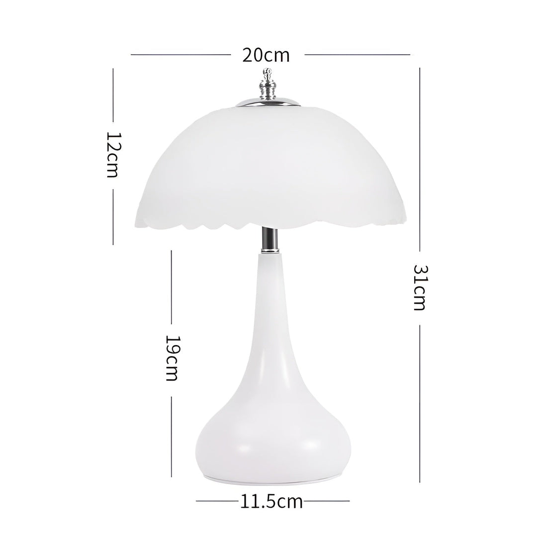 BowLift | Eleganza Luxe Table Lamp – Timeless Mushroom Shape with LED Dimming Function in Soft Colors