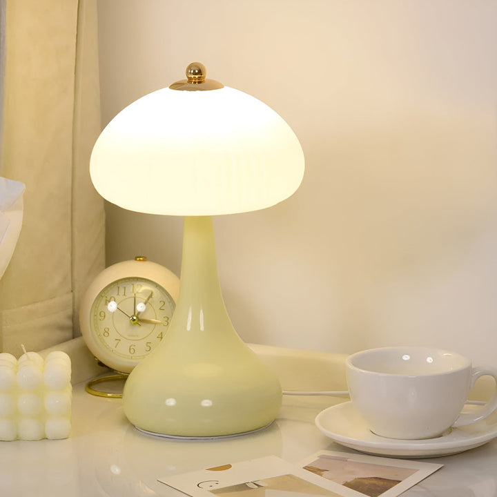 BowLift | Eleganza Luxe Table Lamp – Timeless Mushroom Shape with LED Dimming Function in Soft Colors