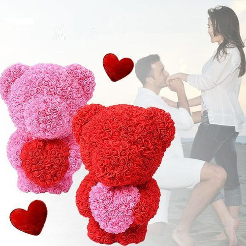 Rose Bear with Heart | Bowlift
