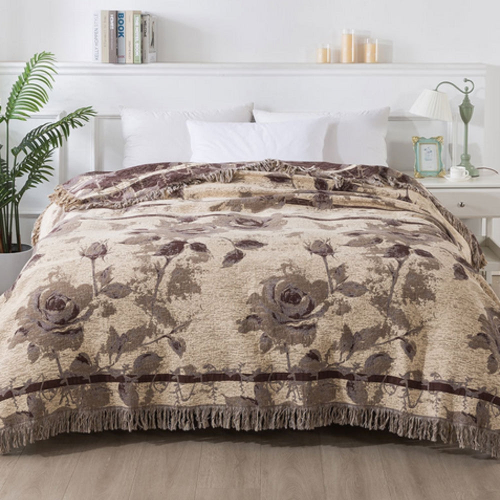 BowLift | Rosewood Grace Throw Cotton Blanket