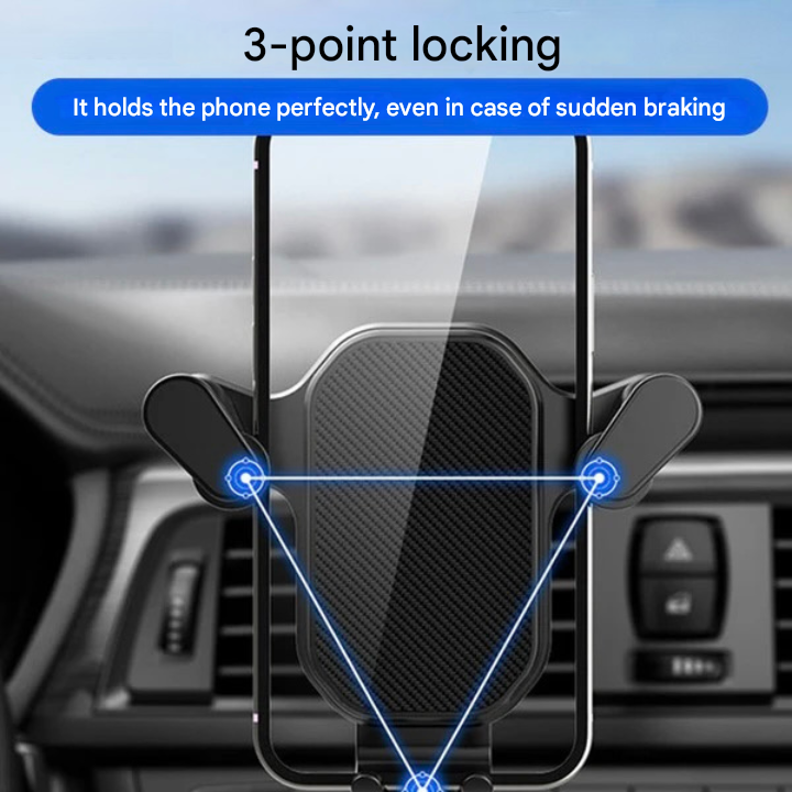 SafeGrip Car Phone Holder – 360° Rotatable Air Vent Mount with Hook Lock | Bowlift