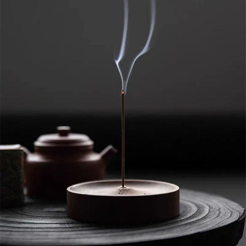 BowLift | Round Ash Catcher Wood Incense Stick Holder