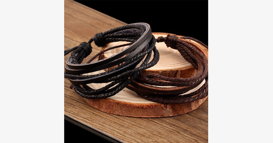 BowLift | Rustic Leather Wrap Bracelet