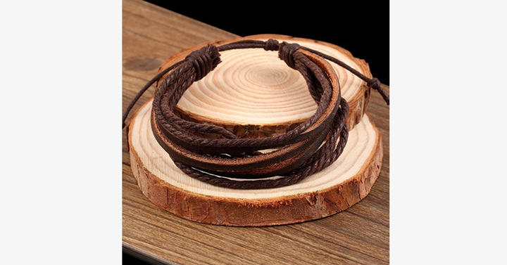 BowLift | Rustic Leather Wrap Bracelet