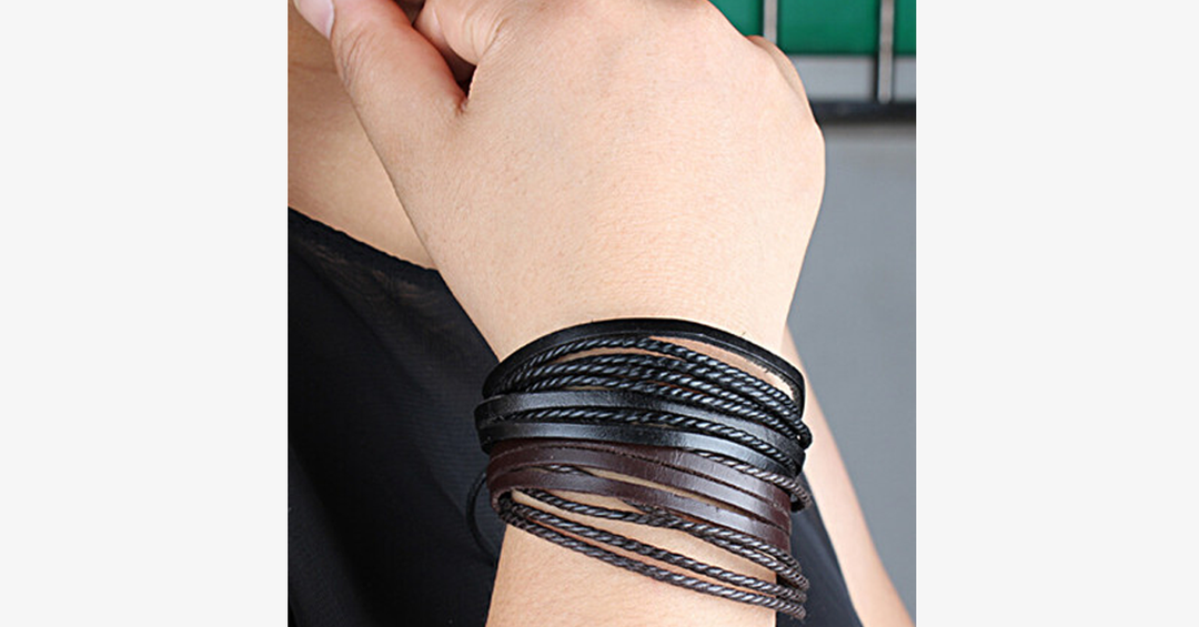 BowLift | Rustic Leather Wrap Bracelet