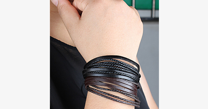 BowLift | Rustic Leather Wrap Bracelet