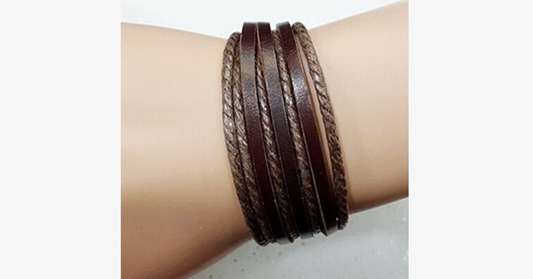 BowLift | Rustic Leather Wrap Bracelet