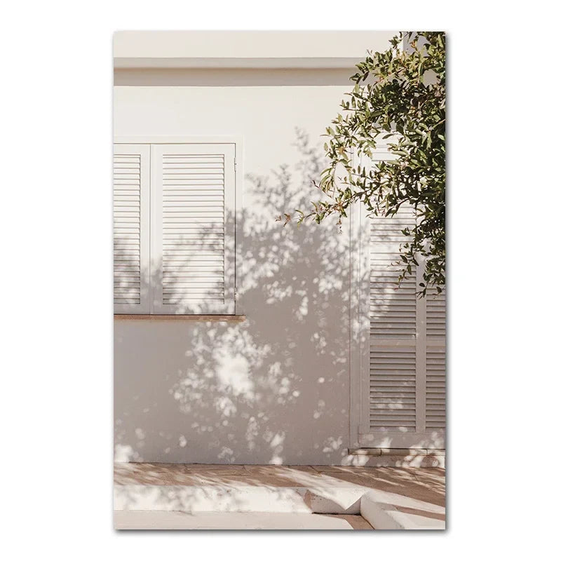 Rustic Villa Lifestyle Wall Art Fine Art Canvas Prints Bohemian Gallery Wall Pictures For Living Room Dining Room Scandinavian Home Decor | Bowlift