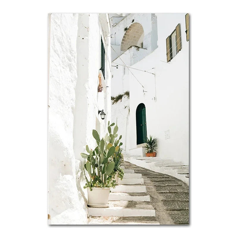 Rustic Villa Lifestyle Wall Art Fine Art Canvas Prints Bohemian Gallery Wall Pictures For Living Room Dining Room Scandinavian Home Decor | Bowlift