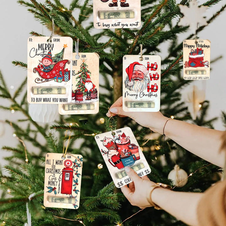 BowLift | Rustic Wooden Christmas Decoration Card Holder for Money Gifts – Sustainable and Reusable, Perfect for Christmas Decorations
