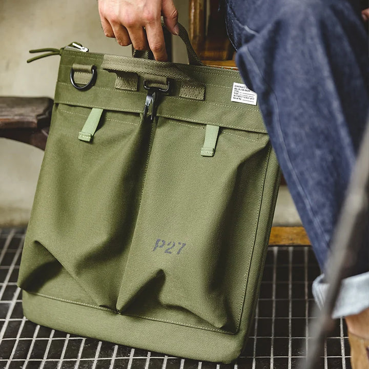 BowLift | UrbanTrek CommanderBag Tactical Men's Messenger Bag | Padded & water-repellent | For laptop, helmet & everyday use | 15.6" | Shoulder & handheld