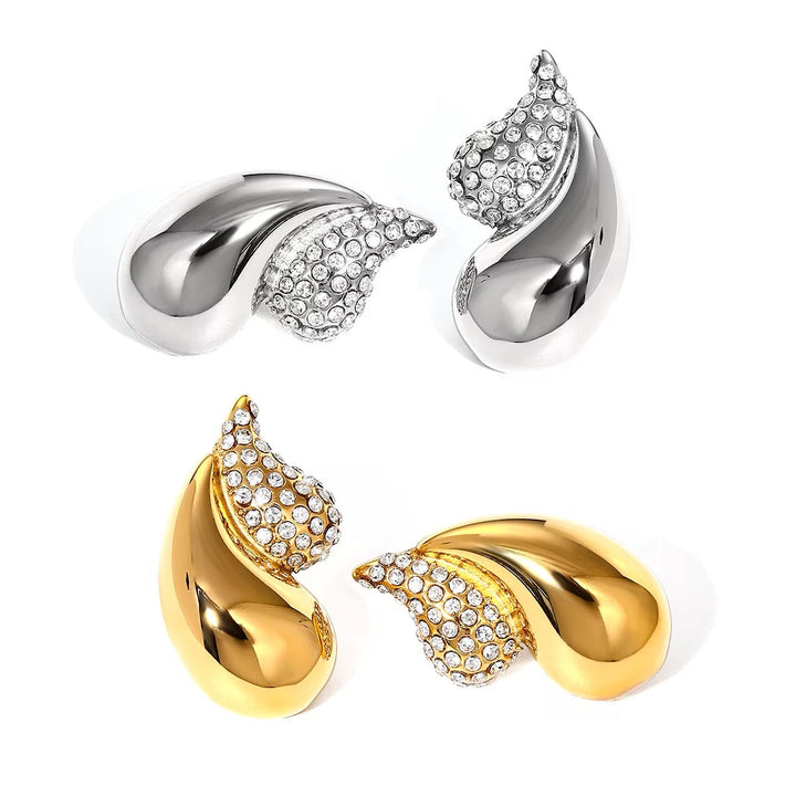 BowLift | 18k Diamond Accented Double Droplet Earrings