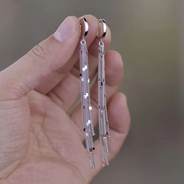 BowLift | Elegant Flow Long Metal Tassel Earrings